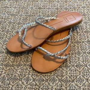 Dolce Vita Dexla Sandal in Silver Cracked Stella Size 7.5 New In Box